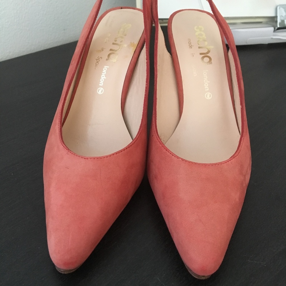 NEW Sacha London Red Sling backs SZ 5.5